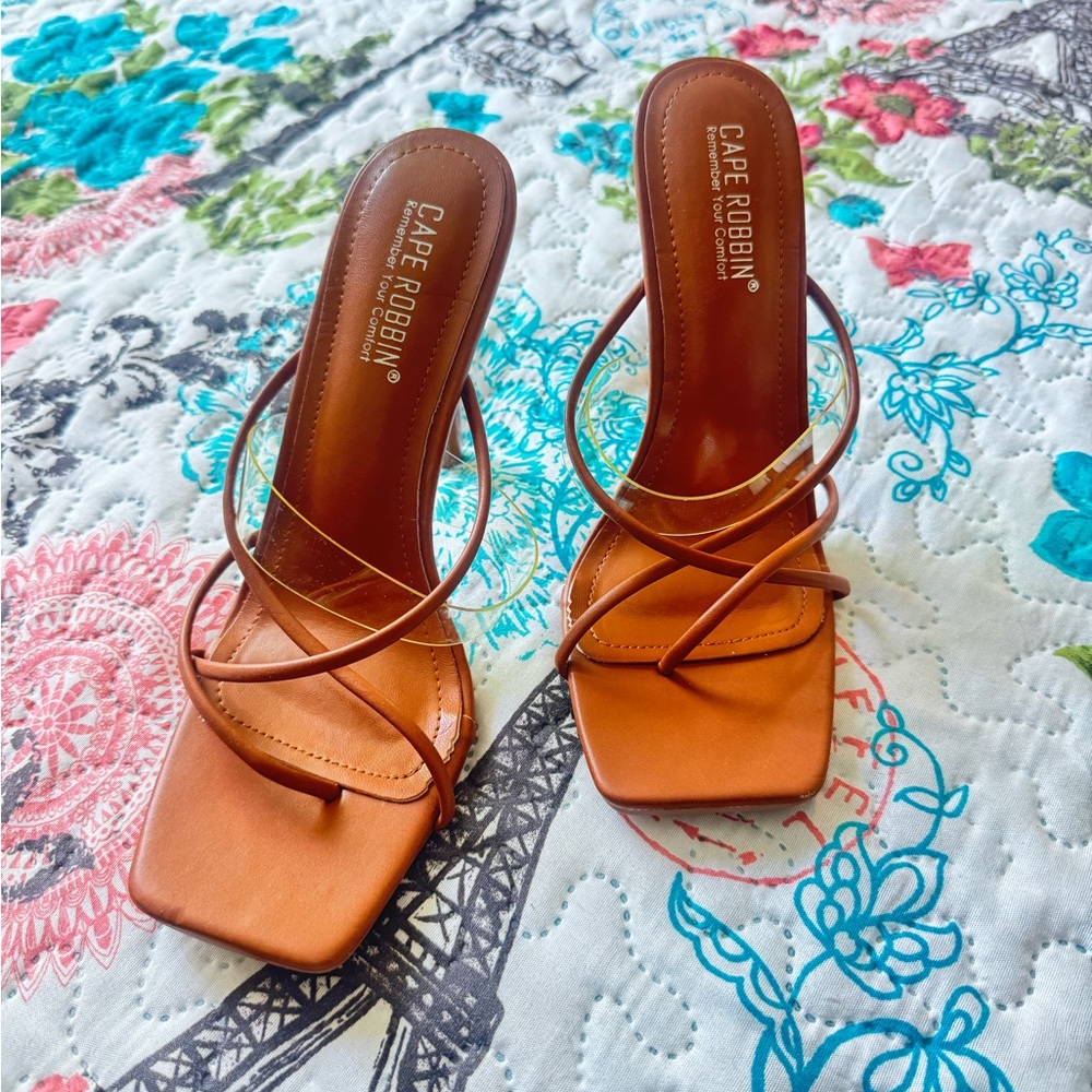 Cape Robbin Women's Brown Strappy Heels